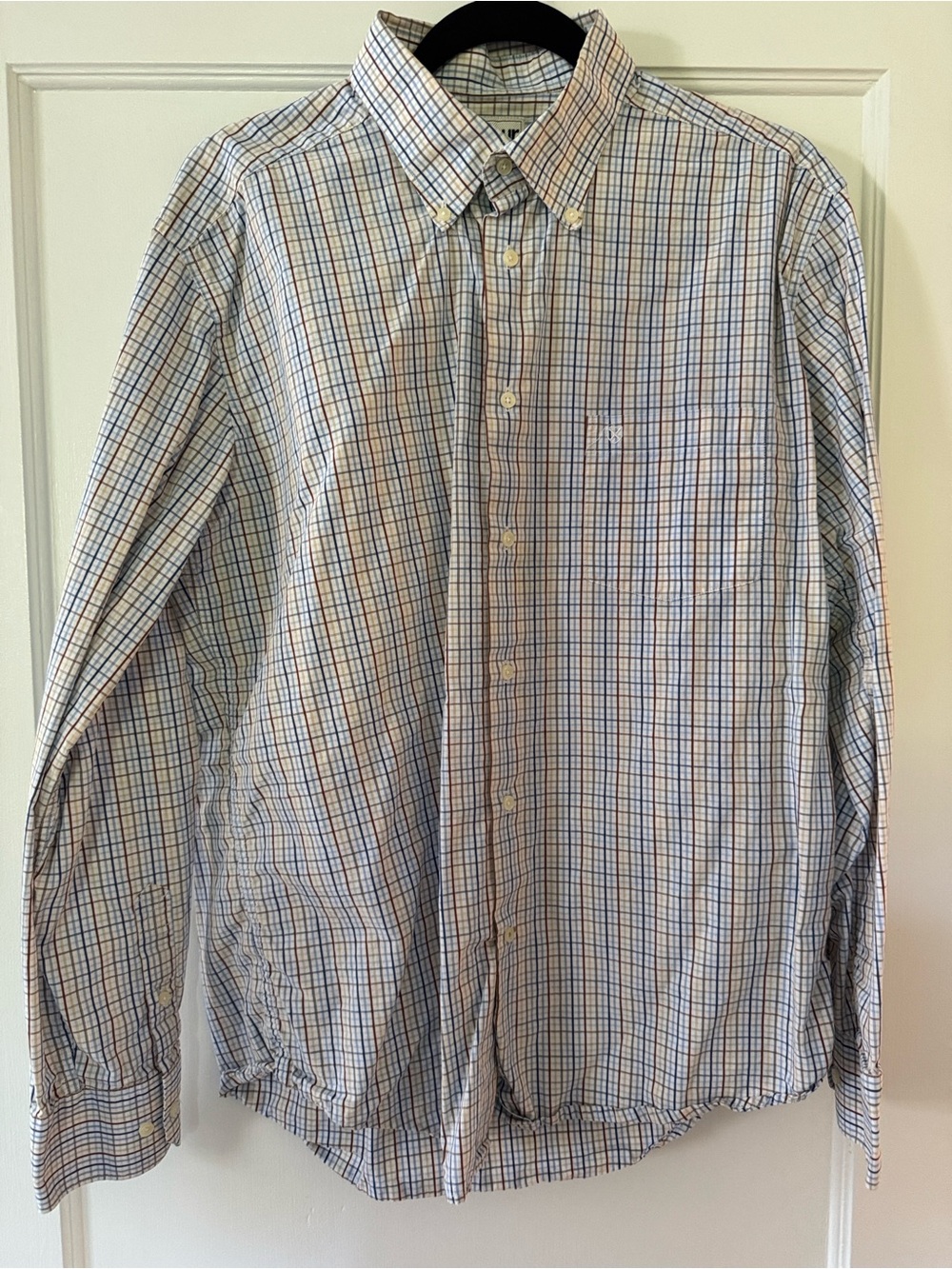 Barbour Men's Button-Down Plaid Shirt in Blue, White & Tan